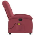 thumbnail image 3 of vidaXL Fauteuil Inclinable de Massage en Tissu Rouge Vin, 3 of 5