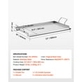 thumbnail image 6 of KFFKFF Griddle in Stainless Steel, Dimensions 23x16 inch, Flat Rectangular Plate, Suitable for BBQ Grill, Teppanyaki, Compact and Portable Cookware with Handle, Ideal for Camping, 6 of 8