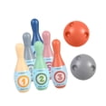 thumbnail image 4 of Juego de bolos para niños, juguetes de juego de interior para el desarrollo temprano, juegos deportivos al aire libre. Con número, 4 of 9