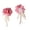 Rose red, variant on Pearls Chain Flower Brooch Applique for Jeans Hat Bag Scarf Curtain Clothes Accessories Badges Sew on