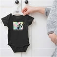 thumbnail image 5 of Retro MTV Colorful Blocks Logo Romper Boys or Girls Infant Baby Brisco Brands NB, 5 of 6