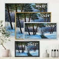 thumbnail image 4 of Designart 'Christmas Forest With Trees and River III' Traditional Framed Canvas Wall Art Print, 4 of 5