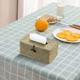 thumbnail image 2 of Tissue Box Cover Natural Seagrass Tissue Box, Rectangular Tissue Box Holder with Lid, Farmhouse Style Tissue Cover for Bathroom Toilet Living Room Bedroom Kitchen Table Desk Office Car, 2 of 8