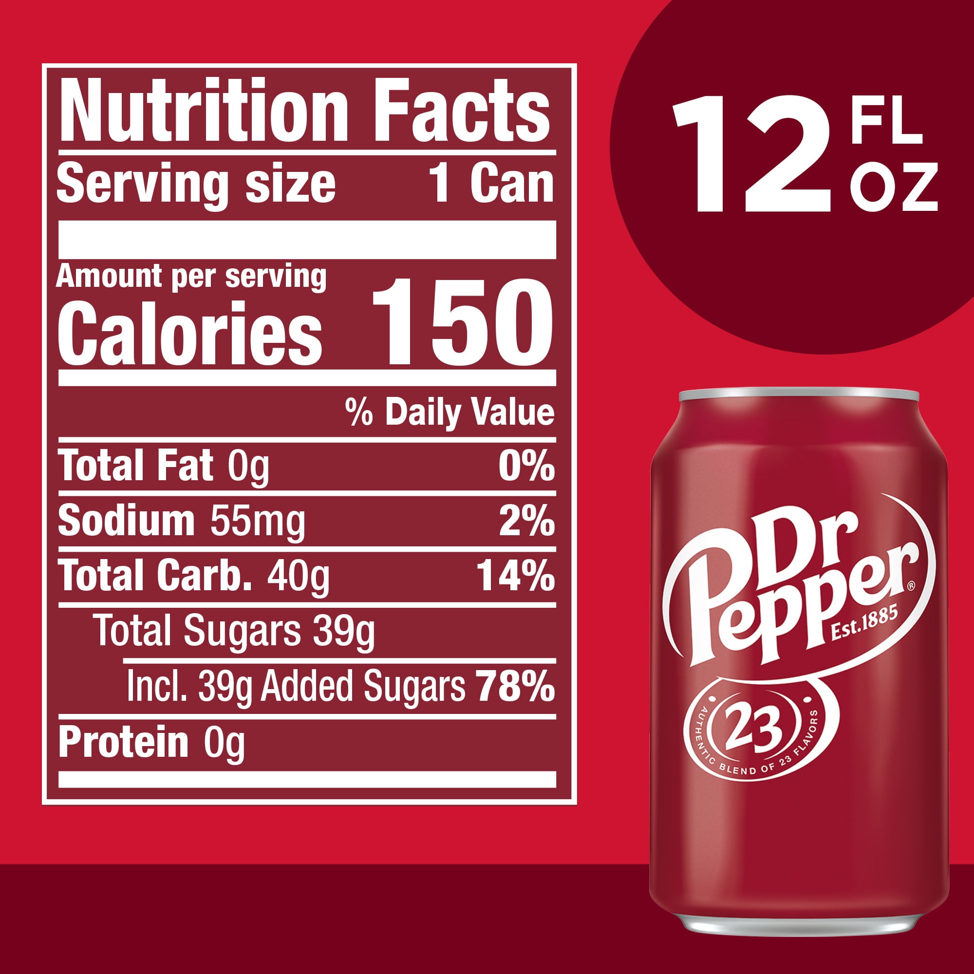 Dr Pepper Soda Pop, 12 fl oz, 24 Pack Cans