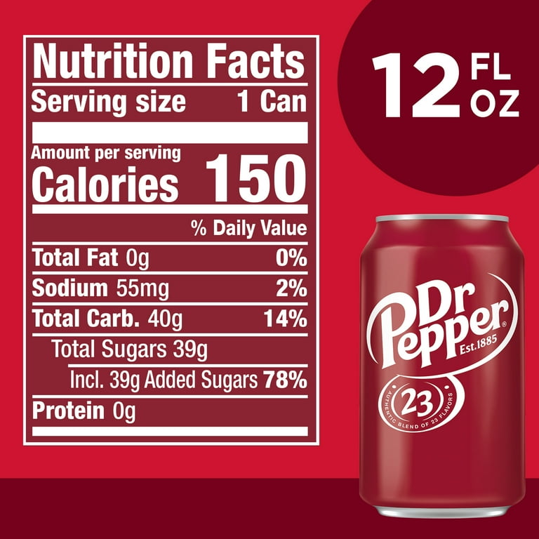 Twelve Pack Dr Pepper Soda Pop, 12 fl oz, Original Flavor, Unique 