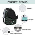 thumbnail image 4 of Alien and UFO Black Pattern Backpack for School, Cute School Bag with Adjustable Shoulder Straps and Padded Back, 15.3"x11"x7.1", 4 of 5