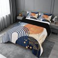 thumbnail image 2 of meiyoeat Bohemian Exotic Style King Size Comforter Sets For Girls,Tropical Abstract Art Comforters King Size,Black Reversible,3pcs, 2 of 7
