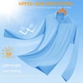 thumbnail image 5 of TACVASEN Men's UPF 50+ Sun Shirts 1/4 Zip Up Fishing Running T-Shirts Lightweight Quick Dry Outdoor Athletic Long Sleeve Tops, Waterfall Blue, M, 5 of 8
