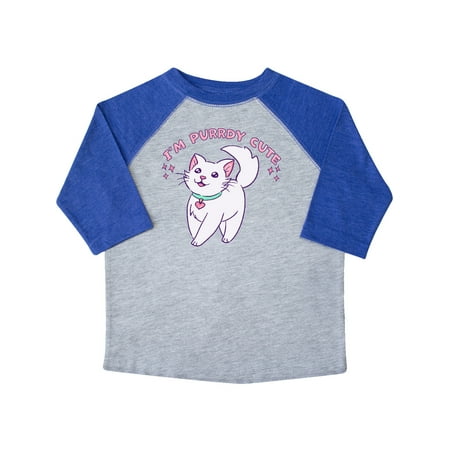 

Inktastic I m Purrdy Cute White Kitty Cat Gift Toddler Boy or Toddler Girl T-Shirt