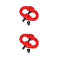 thumbnail image 2 of Ruiboury Red Grade 80 Alloy Steel Hammerlock Coupling Link Connection Hoisting Buckle Hook Hoisting Buckle Strong Durable 2T 2Set, 2 of 6