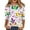 Blue, variant on BOOMILK Mardi Gras Shirts for Women Loose Fit 3/4 Sleeve Plus Size Tops Crew Neck Carnival Graphic Tees