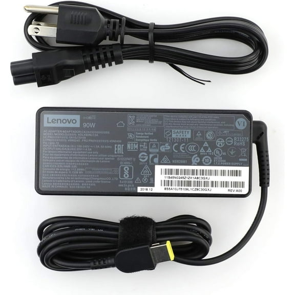 Laptop Charger 90W watt Slim Square tip AC Power Adapter(Power Supply) for Power Cord Compatible/Replacement for Lenovo ThinkPad Yoga