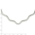 thumbnail image 3 of 925 Sterling Silver Collars Necklace Chain Wavy V-Shape Neck Collar inch, 3 of 4