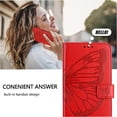 thumbnail image 5 of Butterfly Wallet Case for iPhone 17 Pro with Card Slots & Stand - Shockproof Red, 5 of 5