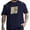 Blue, variant on Men’s Summer Tops Hong Kong Style Embroidered Short Sleeve T Shirt, Loose Fit Casual Fashion Tee for Streetwear Black XXL