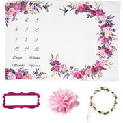 Bliss N' Baby Leafy Theme Floral Modern Baby Blanket - 60 x 40 Inches