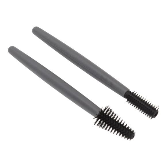 Juego de cepillos para pestañas, silicona elástica suave, reutilizable, lavable, a prueba de polvo, cepillo de maquillaje portátil para el hogar, gris