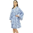 thumbnail image 1 of Bimba Women's Floral Printed Bridesmaid Sleepwear Kimono Robe With Belt - 18, 1 of 4