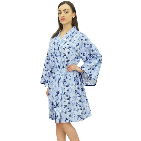 Bimba Women s Floral Printed Bridesmaid Sleepwear Kimono Robe With Belt - 24