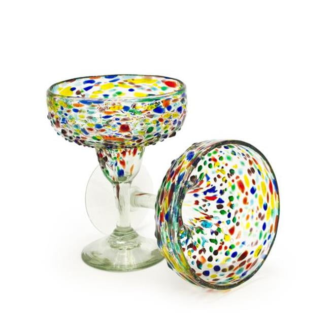 Bambeco Confetti Recycled Margarita Glass, 2 Pack Case Of 6 Walmart