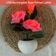 thumbnail image 4 of Lámpara LED de noche con forma de rosa, arreglo floral artificial realista, luces LED en macetas con rosas recargables por USB, lámpara de noche con rosas, lámpara decorativa para el hogar, la oficina, 4 of 7