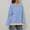 Light Blue, variant on Womens Oversized Shirts Fashion Striped Color Block Long Sleeve Round Neck Tunic Blouses Relaxed Fit Casual Workout Basic Tees