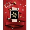 thumbnail image 4 of Wearlizer Christmas Snowflake Engraved Silicone Band Compatible with Apple Watch Band for Women 40mm 38mm 41mm 42mm 44mm 45mm 49mm, Soft Two-Tone Sport Strap for iWatch Series 9 8 7 6 5 4 3 SE Ultra, 4 of 6
