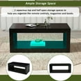 thumbnail image 4 of Yesfashion Modern LED Coffee Table with Open Storage Space High Gloss Coffee End Table with 16 Colors LED Lights Remote Control for Living Room, 4 of 8
