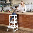 thumbnail image 4 of SDADI Kids Kitchen Step Stool Holds up to 150 Pounds w/ Safety Rail, White, 4 of 10
