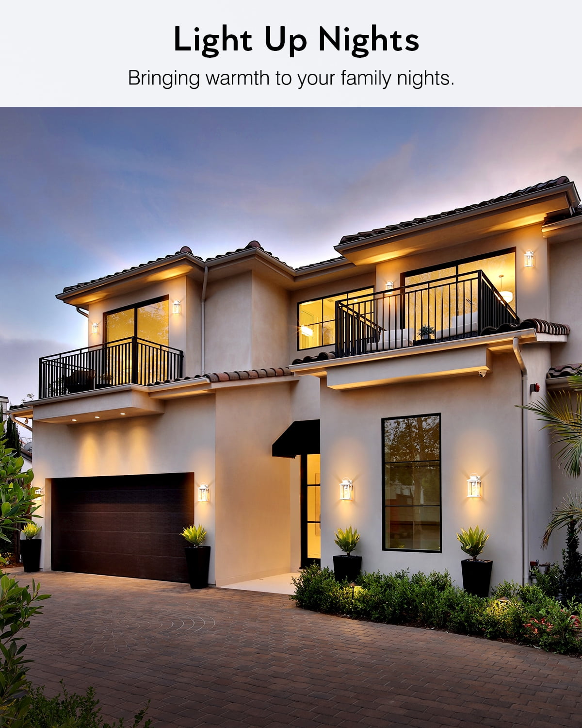 VIANIS White Exterior Garage Lighting Fixtures Wall Mount, 2 Pack Dusk to Dawn Sensor Outdoor Wall Lights for Porch, Modern Outside Lights for House, Outdoor Wall Sconces Lantern for Patio, Coach
