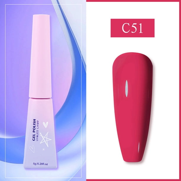 Esmalte de uñas con purpurina y efecto espejo, holográfico, rojo, base seca, capa superior para uñas de manos y pies, manicura francesa, 8 ml, extensión de uñas