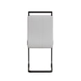 thumbnail image 6 of Set of 4 Dining Chairs, Modern Chair with PU Faux Leather Upholstered, High Backrest, C-shaped Metal Leg Supports, Office Chair for Dining Room, Club, Patio, White/Black, 6 of 9