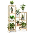 thumbnail image 1 of Costway Bamboo 9-Tier Plant Stand Utility Shelf Free Standing Storage Rack Pot Holder, 1 of 10