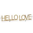 thumbnail image 4 of DecMode Hello, Love Metal Decorative Sign, 2-Pieces, 4 of 9
