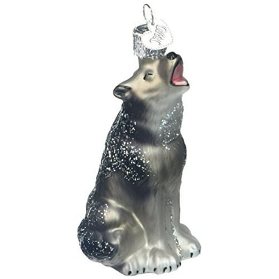 4.00In Howling Wolf, Glass, Ornament Wildlife Endangered 12163