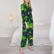 thumbnail image 3 of Balery Dinosaurs and Flowers Conjunto de Pijama con Estampado para Mujer, Conjunto de Dos Piezas con Manga Larga, Ropa de Dormir Suave con Bolsillos, Pijamas Cómodos-X-Large, 3 of 7