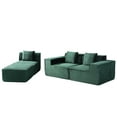 thumbnail image 6 of Sectional Sofas CozyForm Convertible Corduroy Sectional Couch with Ottoman & Pillows, Modular L Shaped Sleeper Sofa, Boneless Cloud Couch for Living Room Furniture, Dark Green,Large Sectional Couches, 6 of 9