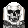 thumbnail image 4 of K-KED 100pcs Gothic Mens Skull Bones Biker Ring Men Stainless Steel Delicate Jewelry Size 6-13, 4 of 9