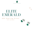 thumbnail image 3 of Elite Emerald Earrings - 925 Sterling Silver Natural Emerald Stud Earrings 2mm, Beautiful Emerald Earrings Studs for Women, 3 of 10