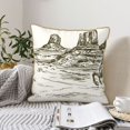 thumbnail image 6 of Fotbe Wild West Desert With Cowboy Pattern Velvet Decorative Throw Pillow Covers with Elegant Piping, Soft Plush Cushion Cover for Sofa, Bed, Car, Office-20"x20", 6 of 8