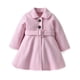 thumbnail image 1 of Abrigo de lana rosa para niñas de otoño e invierno para niños Abrigo con cinturón y lazo para niñas Abrigo de largo medio Treasure para mujeres, 1 of 5