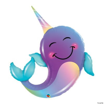 Narwhal Party 40' Mylar Balloon, Birthday, Party Decor, 1 Piece
