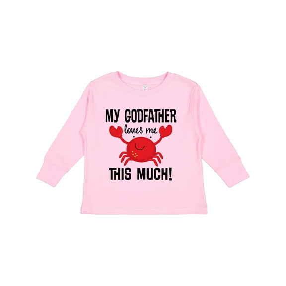 Inktastic My Godfather Loves Me Godchild Boys or Girls Long Sleeve Toddler T-Shirt