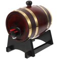 thumbnail image 3 of Wood Wine Barrel Dispenser with Faucet Stand for Home Bar, Parties & Spirits Aging – Elegant 1 Set Barrel for Beer, Wine & Liquor Enthusiasts, 3 of 4