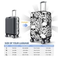 thumbnail image 6 of Kdxio Skull and palm leaves Pattern Luggage Cover for Travel,Elastic and Durable,Fits 18-32 Inch,Anti-Scratch Suitcase Protector, 6 of 9
