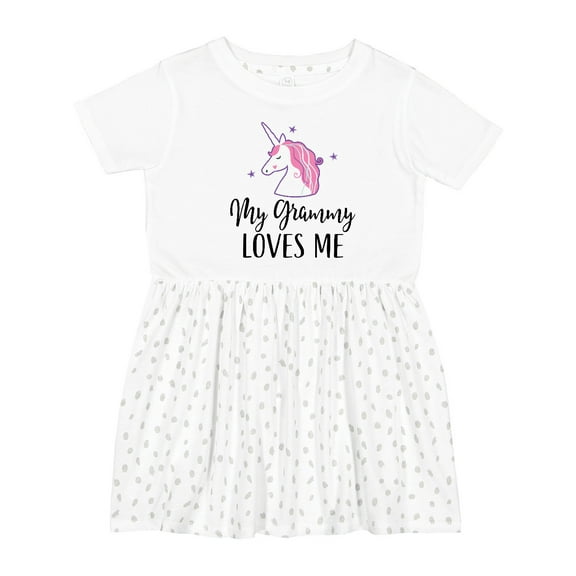 Inktastic Grammy Loves Me Unicorn Girls Girls Toddler Dress