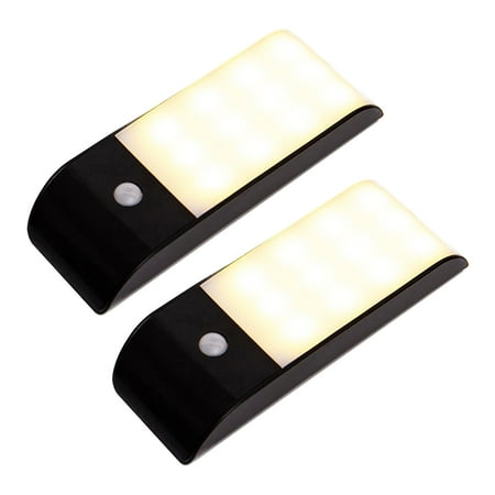 

2pcs Wireless Kitchen USB Rechargeable Night Light 12 Leds Stairs Motion Sensor