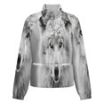 thumbnail image 5 of Jackets for Women Winter Coat Jackets Flannel Stand Collar Jacket(Wolf in Snowy Forest,Size:S-4XL), 5 of 7