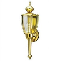 66924 1 Light Wall Lantern, Polished Brass