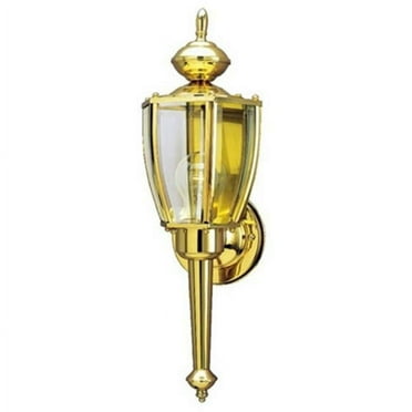 66924 1 Light Wall Lantern, Polished Brass